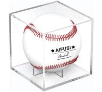 Baseball Display Case, UV Protected Acrylic Cube Baseball Holder Square Clear Box Memorabilia Display & Storage Sports Official Baseball Display Case - Autograph Display - Fits Official Size Ball