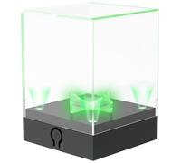 Baseball Display Case with Led Light, Clear Acrylic Baseball Display Box, 7 Adjustable Light Colour UV Protected Baseball Holder Case for Figures, Toys, Collectibles, Sports Souvenirs,15×11×11cm