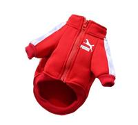 Baseball Dog Jacket, Winter Clothes for Small and Medium Dogs, Puppies, Pet Vest, French Bulldog, Sweatshirt, Chihuahua, Costume, Pug Coat (Red Copy, M 2.5-4 kg)