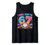 Baseball Drip 67 Meme I was 6 Now I'm 7 Boys 7th Birthday Tank Top