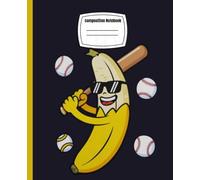 Baseball Drip Composition Notebook: Wide Ruled Journal with Home Plate and Bat Design for Boys, Students, School, Teachers, and Sports Fans