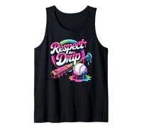 Baseball Drip for Boys Colorful Dripping Respect The Drip Tank Top