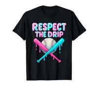Baseball Drip for Boys Cool Ice Cream Drips Youth Sports T-Shirt