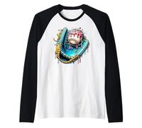 Baseball Drip For Boys Ice Cream Drip Boys Baseball Glove Raglan Baseball Tee