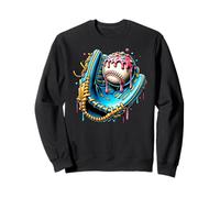 Baseball Drip For Boys Ice Cream Drip Boys Baseball Glove Sweatshirt