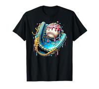 Baseball Drip For Boys Ice Cream Drip Boys Baseball Glove T-Shirt