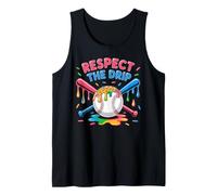 Baseball Drip for Boys Ice Cream Respect The Drip Tank Top