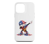 Baseball Drip Ice Cream 4th July American Flag Dabbing Case for iPhone 13 Pro Max
