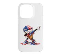 Baseball Drip Ice Cream 4th July American Flag Dabbing Case for iPhone 14 Pro