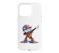 Baseball Drip Ice Cream 4th July American Flag Dabbing Case for iPhone 15 Pro Max