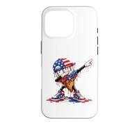 Baseball Drip Ice Cream 4th July American Flag Dabbing Case for iPhone 16 Pro
