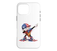 Baseball Drip Ice Cream 4th July American Flag Dabbing Case for iPhone 16 Pro Max