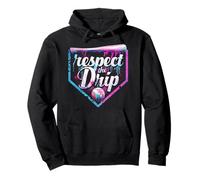 Baseball Drip Ice Cream Dripping Respect The Drip Boys Teen Pullover Hoodie