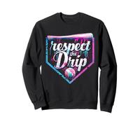 Baseball Drip Ice Cream Dripping Respect The Drip Boys Teen Sweatshirt