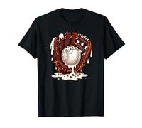Baseball Drip Ice Cream Sprinkles Baseball Glove T-Shirt