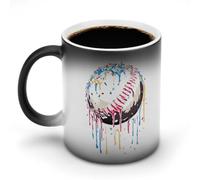 Baseball Drip Ice-Cream Sprinkles Printed Heat Changing Mug Color Change Ceramic Coffee Cup Magic Mugs