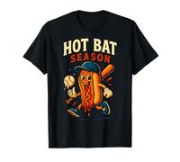 Baseball Drip Wiener Hot Bat Season for Boys and Youth T-Shirt