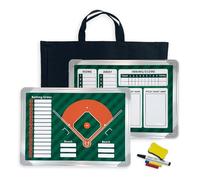 Baseball Dry Erase Board for Coaches, Double Sided Baseball Whiteboard, with Handbag, Edge Design, Sturdy Material, for Daily Training