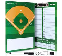 Baseball Dry Erase Coaches Clipboard, Baseball Dry Erase Coaching Board Double-Sided Baseball White Board for Coaches Writable and Erasable Baseball Clipboard Dry Erase Baseball Lineup Board