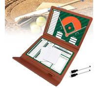 Baseball Dry Erase Lineup Board, 2-Sided Magnetic Baseball Coaching Board, with 2 Markers Softball and Baseball Scorekeeping Accessories, Foldable Clipboard