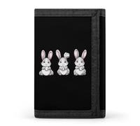 Baseball Easter Bunny Rabbits Easter Day Men's Trifold Wallet with Money Clip Minimalist Credit Card Holder Coin Purse Anniversary Birthday Gift