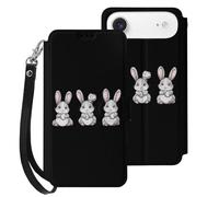 Baseball Easter Bunny Rabbits Easter Day Printed Leather Flip Wallet Phone Case Card Slots Compatible with iPhone Series 17