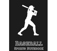 Baseball Energy Black with White Silhouette | Classic Lined Composition Notebook for Players & Fans (feminine)