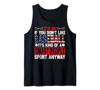 Baseball Fan American Flag Vintage It's Ok If You Don't Like Tank Top