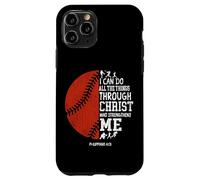 Baseball Fan Bible Quote Vintage I Can Do All The Things Case for iPhone 11 Pro