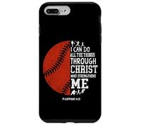 Baseball Fan Bible Quote Vintage I Can Do All The Things Case for iPhone 7 Plus/8 Plus