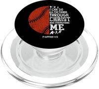 Baseball Fan Bible Quote Vintage I Can Do All The Things PopSockets PopGrip for MagSafe