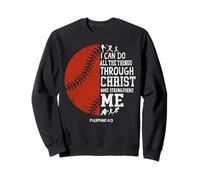 Baseball Fan Bible Quote Vintage I Can Do All The Things Sweatshirt