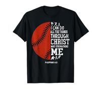 Baseball Fan Bible Quote Vintage I Can Do All The Things T-Shirt