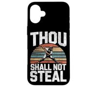 Baseball Fan Catcher Bible Quote Vintage Retro Thou Shall Case for iPhone 16 Plus