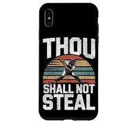 Baseball Fan Catcher Bible Quote Vintage Retro Thou Shall Case for iPhone XS Max