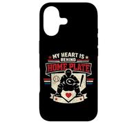 Baseball Fan Catcher Vintage My Heart Is Behind Home Plate Case for iPhone 17