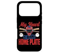 Baseball Fan Catcher Vintage My Heart Is Behind Home Plate Case for iPhone 17 Pro