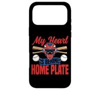Baseball Fan Catcher Vintage My Heart Is Behind Home Plate Case for iPhone 17 Pro Max