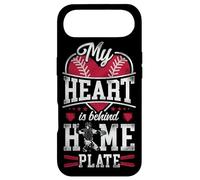 Baseball Fan Catcher Vintage My Heart Is Behind Home Plate Case for iPhone Air