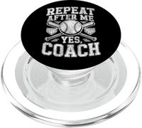 Baseball Fan Coach Vintage Repeat After Me Yes, Coach PopSockets PopGrip for MagSafe