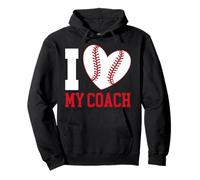 Baseball Fan Heart Vintage I Love My Coach Pullover Hoodie