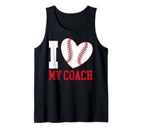 Baseball Fan Heart Vintage I Love My Coach Tank Top