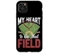 Baseball Fan Mom Mother Girlfriend Son Vintage My Heart Is Case for iPhone 11 Pro Max