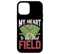 Baseball Fan Mom Mother Girlfriend Son Vintage My Heart Is Case for iPhone 12 mini