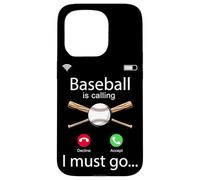 Baseball Fan Phone Display Baseball Is Calling I Must Go Case for iPhone 15 Pro