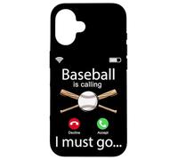 Baseball Fan Phone Display Baseball Is Calling I Must Go Case for iPhone 16