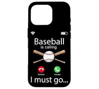 Baseball Fan Phone Display Baseball Is Calling I Must Go Case for iPhone 16 Pro