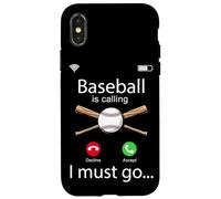 Baseball Fan Phone Display Baseball Is Calling I Must Go Case for iPhone X/XS