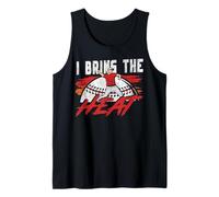Baseball Fan Pitcher Vintage I Bring The Heat Tank Top