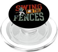Baseball Fan Retro Vintage Swing For The Fences PopSockets PopGrip for MagSafe